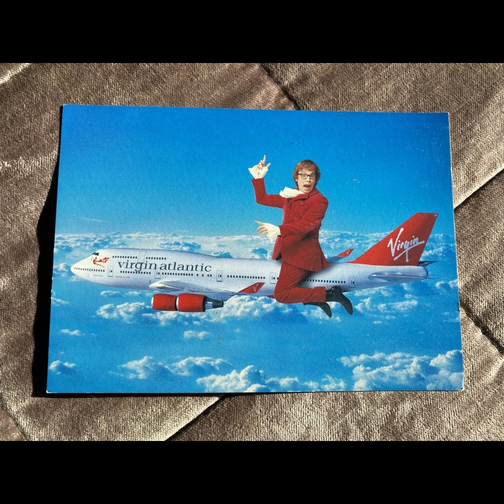 Austin Powers Virgin Shaglantic postcard